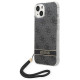 Guess GUOHCP14MH4STK iPhone 14 Plus 6.7 "black / black hardcase 4G Print Strap