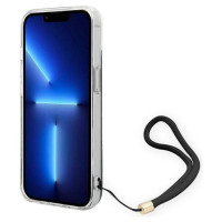 Guess GUOHCP14MH4STK iPhone 14 Plus 6.7 "black / black hardcase 4G Print Strap