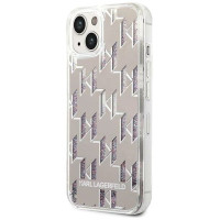Karl Lagerfeld KLHCP14SLMNMS iPhone 14 6.1 "hardcase silver / silver Liquid Glitter Monogram