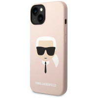 Karl Lagerfeld KLHMP14MSLKHLP iPhone 14 Plus 6,7" hardcase jasnoróżowy/light pink Silicone Karl`s Head Magsafe