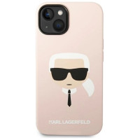 Karl Lagerfeld KLHMP14MSLKHLP iPhone 14 Plus 6,7" hardcase jasnoróżowy/light pink Silicone Karl`s Head Magsafe