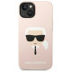 Karl Lagerfeld KLHMP14MSLKHLP iPhone 14 Plus 6,7" hardcase jasnoróżowy/light pink Silicone Karl`s Head Magsafe
