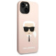 Karl Lagerfeld KLHMP14MSLKHLP iPhone 14 Plus 6,7" hardcase jasnoróżowy/light pink Silicone Karl`s Head Magsafe