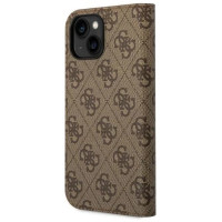 Guess GUBKP14SHG4SHW iPhone 14 6.1 "brown / brown book 4G Vintage Gold Logo