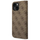 Guess GUBKP14SHG4SHW iPhone 14 6.1 "brown / brown book 4G Vintage Gold Logo