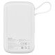 Baseus Qpow Digital Display powerbank with fast charging 10000mAh 22.5W QC/PD/SCP/FCP with built-in USB-C cable white