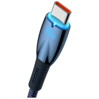 Baseus Glimmer Series fast charging cable USB-A - USB-C 100W 480Mbps 1m blue