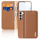 Dux Ducis Hivo case Samsung Galaxy S23+ flip cover wallet stand RFID blocking brown