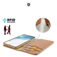 Dux Ducis Hivo case Samsung Galaxy S23+ flip cover wallet stand RFID blocking brown