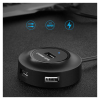 Ugreen HUB USB2.0 4x USB-A 480Mbps 1m white (CR106)