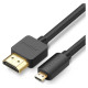 Ugreen cable Micro HDMI - HDMI cable 3m black (HD127)