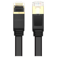 Ugreen Ethernet patch cord U/FTP Cat. 7 10Gb/s flat 0.5m black (NW106)