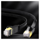 Ugreen Ethernet patch cord U/FTP Cat. 7 10Gb/s flat 0.5m black (NW106)
