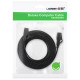 Ugreen Ethernet patch cord U/FTP Cat. 7 10Gb/s flat 0.5m black (NW106)