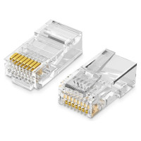 Ugreen 100x plug end RJ45 8P8C (UTP Cat. 5 / Cat. 5e) transparent (NW110)