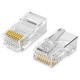 Ugreen 100x plug end RJ45 8P8C (UTP Cat. 5 / Cat. 5e) transparent (NW110)