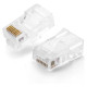 Ugreen 100x plug end RJ45 8P8C (UTP Cat. 5 / Cat. 5e) transparent (NW110)