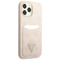 Guess 4G Triangle Logo Cardslot Case for iPhone 13 Pro / 13 - Pink