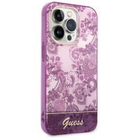 Guess Porcelain Collection case for iPhone 14 Pro Max - fuchsia
