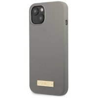 Guess GUHMP13MSPLG iPhone 13 6.1" grey/grey hard case Silicone Logo Plate MagSafe