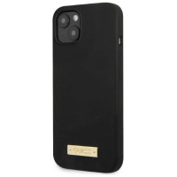 Guess Silicone Logo Plate MagSafe case for iPhone 13 mini - black