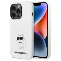 Karl Lagerfeld Silicone Choupette case for iPhone 14 Pro Max - white