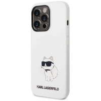 Karl Lagerfeld Silicone Choupette case for iPhone 14 Pro Max - white
