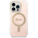 Guess Set Guess GUBPP14LH4EACSP Case+ Charger iPhone 14 Pro 6.1" pink/pink hard case 4G Print MagSafe