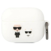 Karl Lagerfeld KLACAPSILKCW AirPods Pro cover white/white Silicone Karl & Choupette