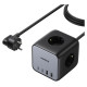 Ugreen cube power strip 65W USB / USB C + 3x AC socket black (CD268)