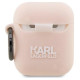 Karl Lagerfeld KLA2RUNCHP AirPods 1/2 cover pink/pink Silicone Choupette Head 3D