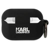 Karl Lagerfeld KLAP2RUNCHK AirPods Pro 2 cover black/black Silicone Choupette Head 3D