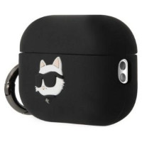 Karl Lagerfeld KLAP2RUNCHK AirPods Pro 2 cover black/black Silicone Choupette Head 3D