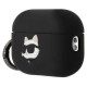 Karl Lagerfeld KLAP2RUNCHK AirPods Pro 2 cover black/black Silicone Choupette Head 3D