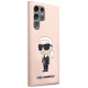 Karl Lagerfeld KLHCS23LSNIKBCP Sam S23 S918 Ultra hardcase pink/pink Silicone Ikonik