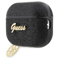 Guess GUAP2GLGSHK AirPods Pro 2 cover black/black Glitter Flake 4G Charm