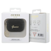 Guess GUAP2GLGSHK AirPods Pro 2 cover black/black Glitter Flake 4G Charm