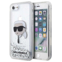 Karl Lagerfeld KLHCI8LNKHCH iPhone 7/8/ SE 2020/2022 silver/silver hardcase Glitter Karl Head