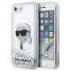 Karl Lagerfeld KLHCI8LNKHCH iPhone 7/8/ SE 2020/2022 silver/silver hardcase Glitter Karl Head