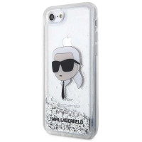 Karl Lagerfeld KLHCI8LNKHCH iPhone 7/8/ SE 2020/2022 silver/silver hardcase Glitter Karl Head