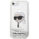 Karl Lagerfeld KLHCI8LNKHCH iPhone 7/8/ SE 2020/2022 silver/silver hardcase Glitter Karl Head