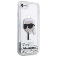 Karl Lagerfeld KLHCI8LNKHCH iPhone 7/8/ SE 2020/2022 silver/silver hardcase Glitter Karl Head