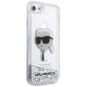 Karl Lagerfeld KLHCI8LNKHCH iPhone 7/8/ SE 2020/2022 silver/silver hardcase Glitter Karl Head