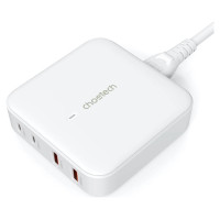 Choetech PD8008 100W GaN fast charger 2x USB-A / 2x USB-C - white