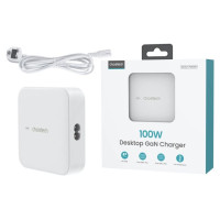 Choetech PD8008 100W GaN fast charger 2x USB-A / 2x USB-C - white