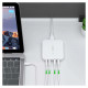 Choetech PD8008 100W GaN fast charger 2x USB-A / 2x USB-C - white
