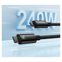 Baseus CAWJ040101 USB-C - USB-C cable 240W 480Mb/s 2m - black and gray