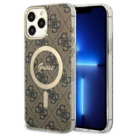 Guess GUHMP13XH4STW iPhone 13 Pro Max 6.7" brown/brown hardcase 4G MagSafe
