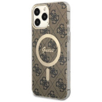 Guess GUHMP13XH4STW iPhone 13 Pro Max 6.7" brown/brown hardcase 4G MagSafe
