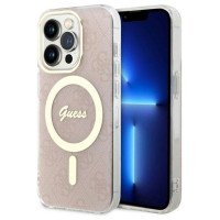 Guess GUHMP14LH4STP iPhone 14 Pro 6.1" pink/pink hardcase 4G MagSafe